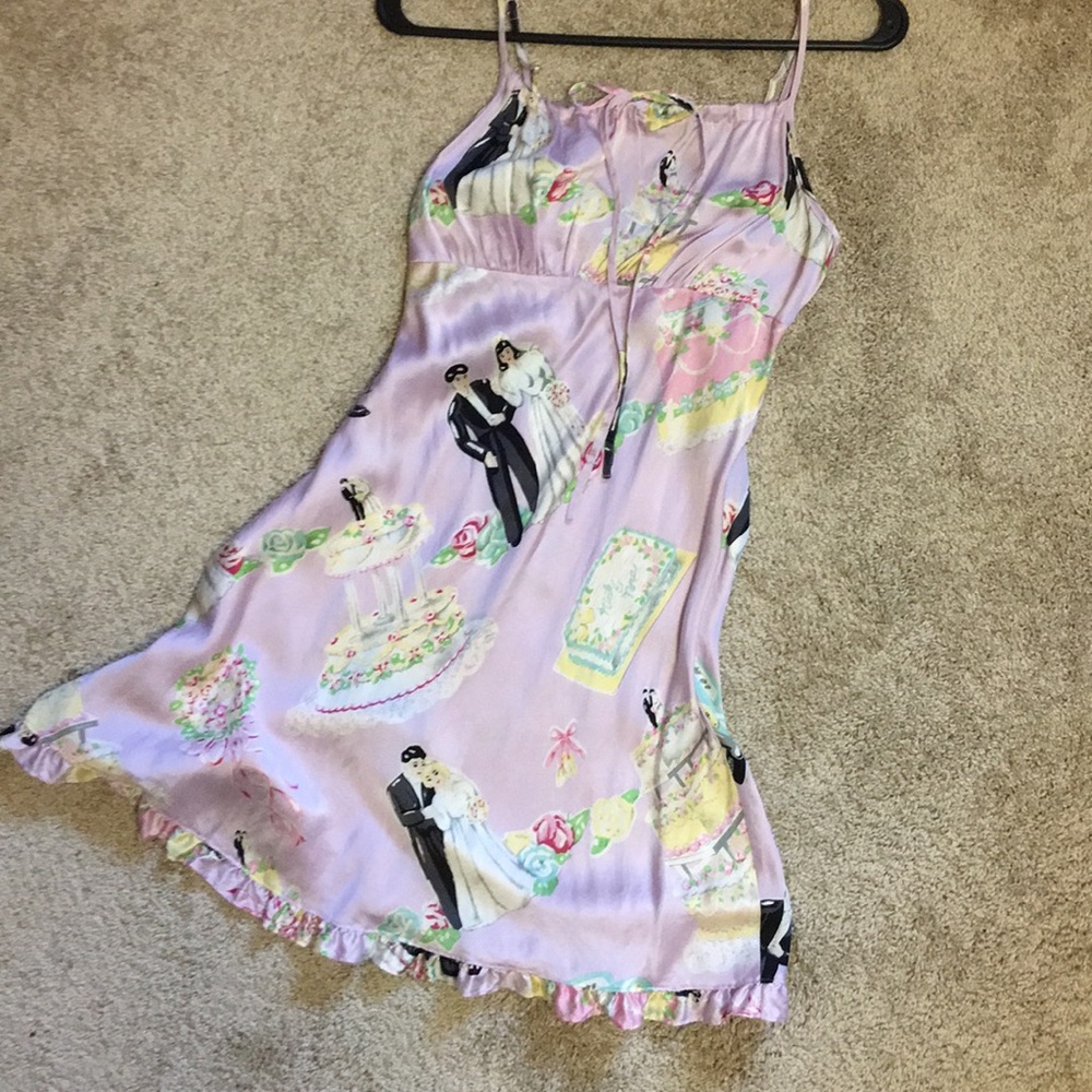 Silk Nick &Nora nightgown for a bride